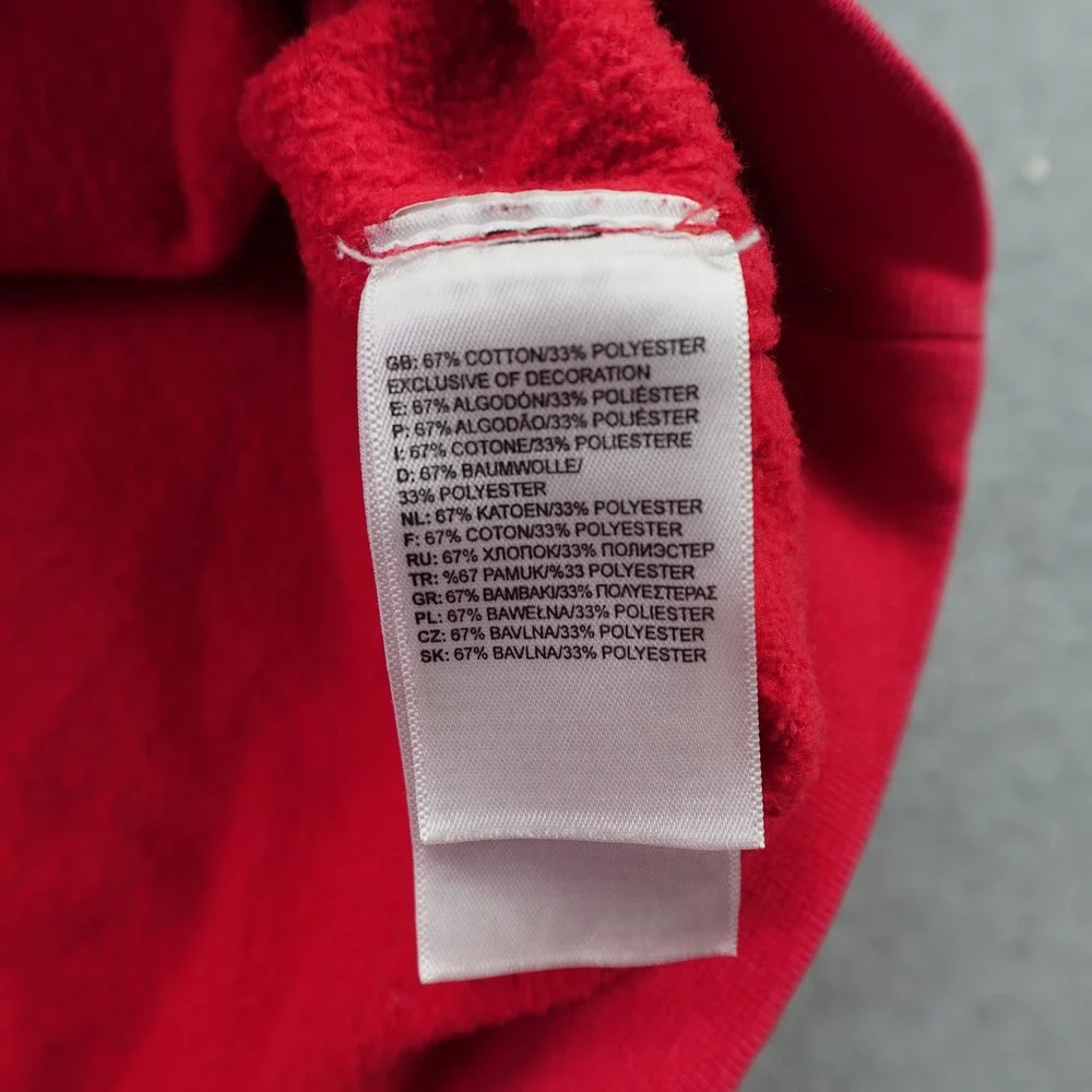 The North Face Hoodie Mens Medium Red Pullover Sweatshirt Logo Active